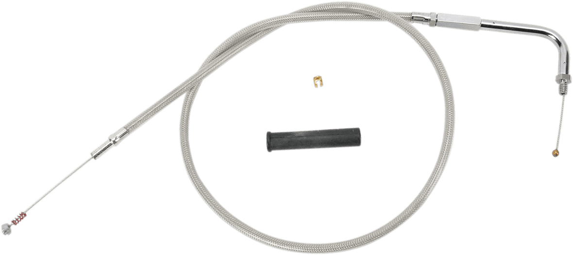 DRAG SPECIALTIES 0651-0246 Stainless Braided Idle Cable - 48-1/2"