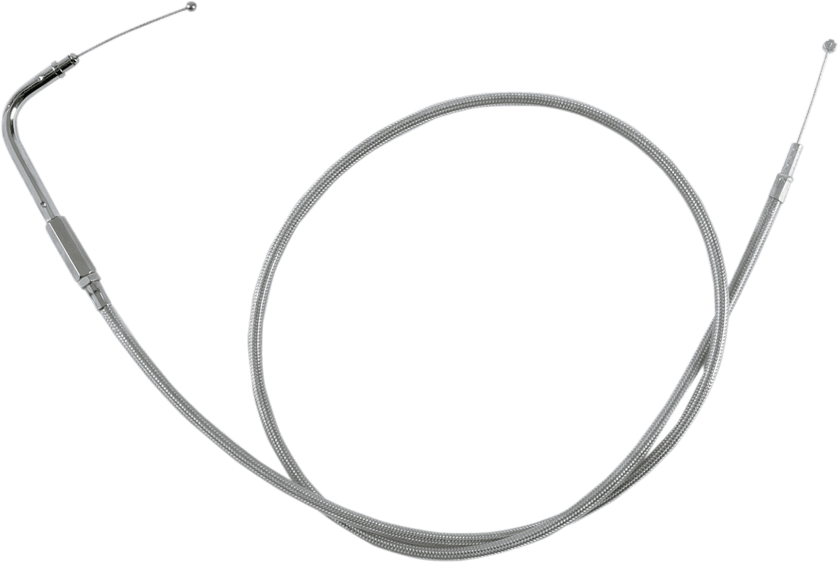 DRAG SPECIALTIES 0651-0247 Stainless Braided Idle Cable - 42-1/2"