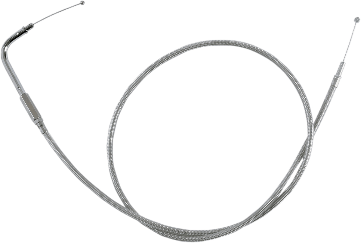 DRAG SPECIALTIES 0651-0247 Stainless Braided Idle Cable - 42-1/2"