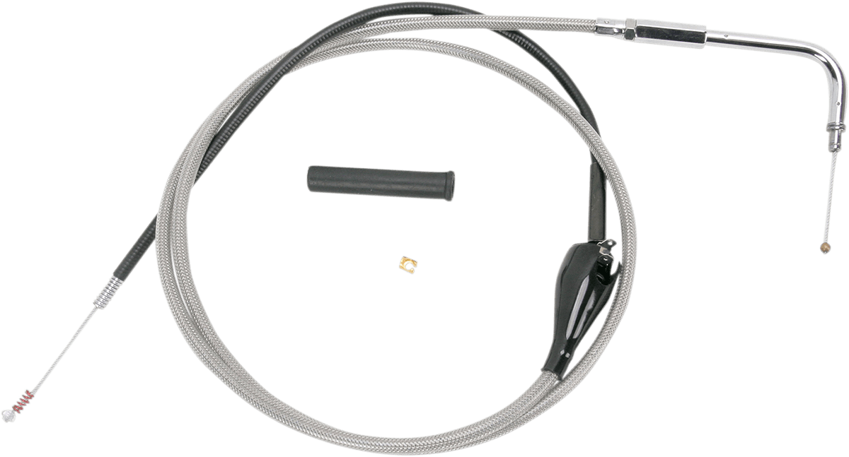 DRAG SPECIALTIES 0651-0656 Stainless Braided Idle Cable - 56"