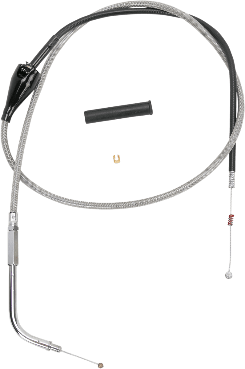 DRAG SPECIALTIES 0651-0660 Stainless Braided Idle Cable - 44"