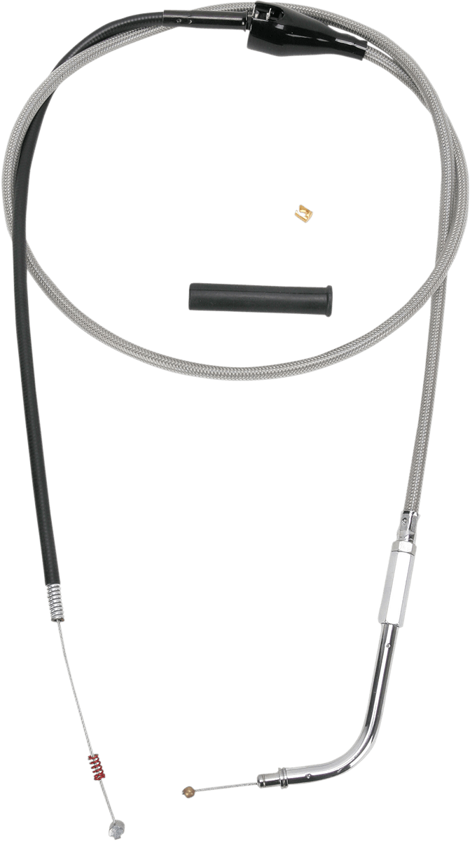 DRAG SPECIALTIES 0651-0662 Stainless Braided Idle Cable - 48"