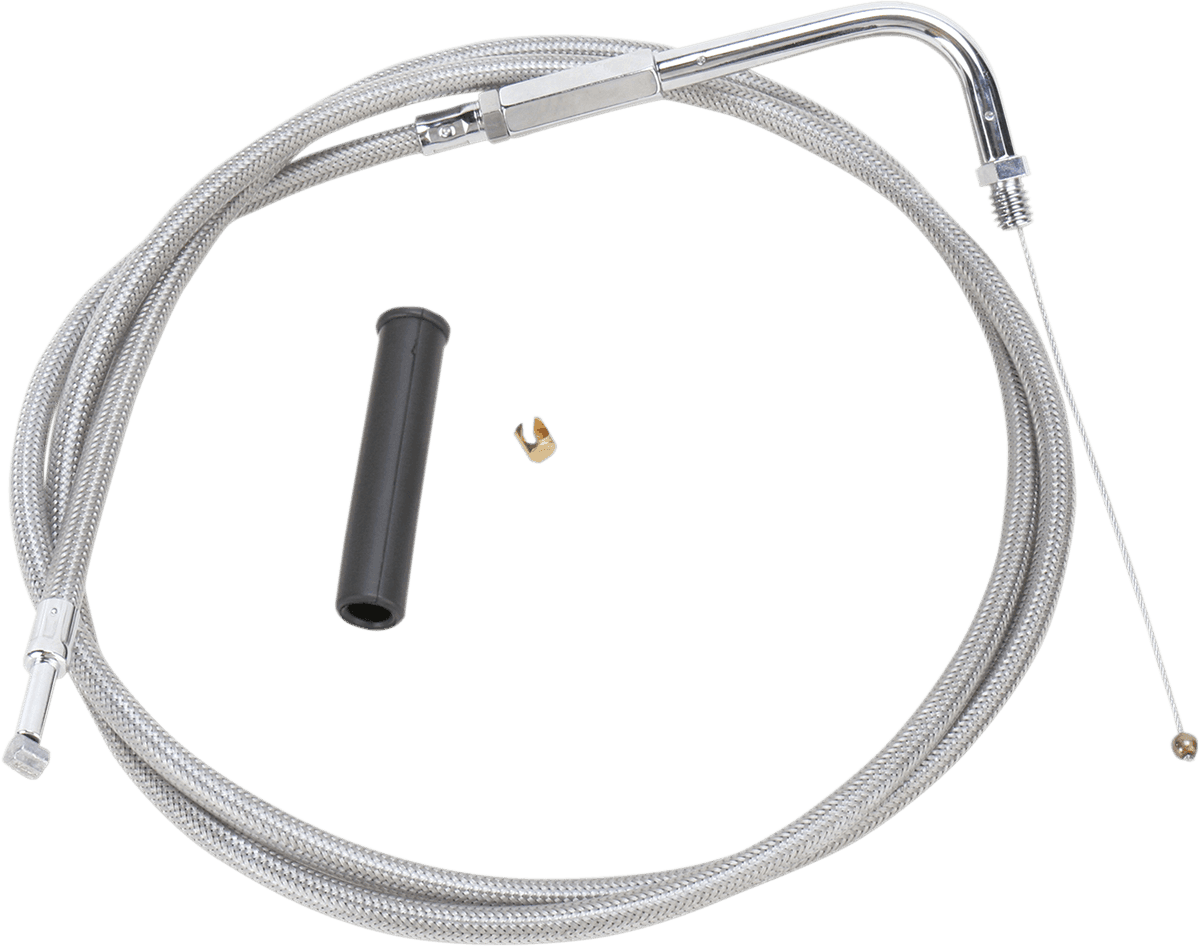 DRAG SPECIALTIES 0651-0699 Stainless Braided Throttle Cable - 50"
