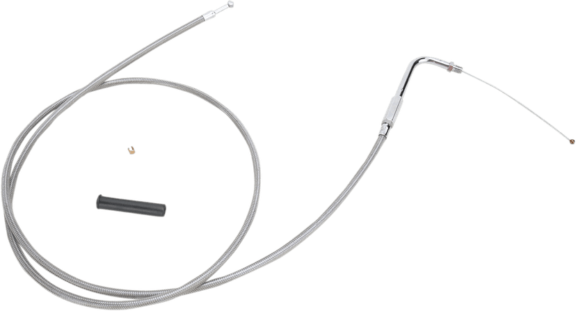 DRAG SPECIALTIES 0651-0700 Stainless Braided Throttle Cable - 52"