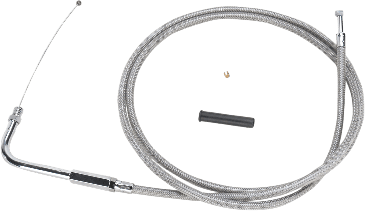 DRAG SPECIALTIES 0651-0701 Stainless Braided Throttle Cable - 54"