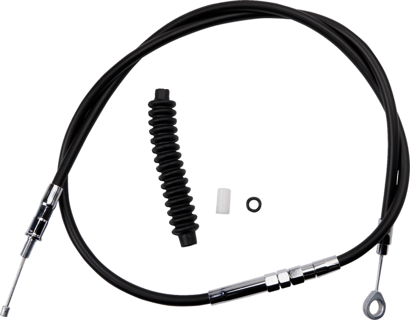 DRAG SPECIALTIES 0652-1390 High-Efficiency Black Vinyl Clutch Cable - 52-3/4"