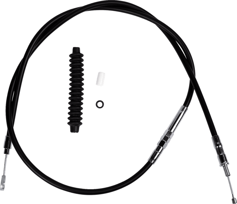 DRAG SPECIALTIES 0652-1398 High-Efficiency Black Vinyl Clutch Cable - 60-5/8" — image 1 of 2