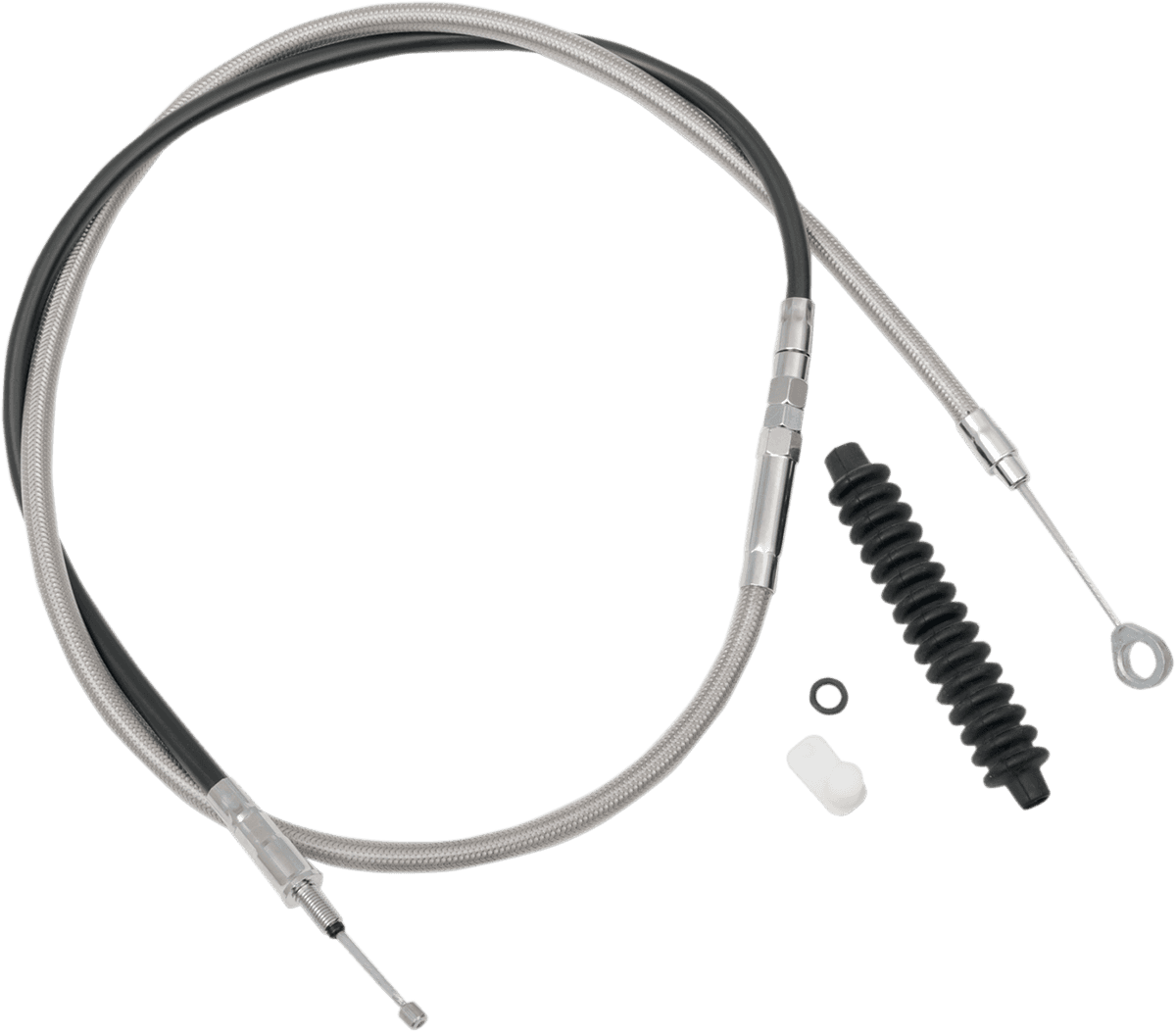 DRAG SPECIALTIES 0652-1472 High-Efficiency Braided Stainless Steel Clutch Cable - 70-7/16"
