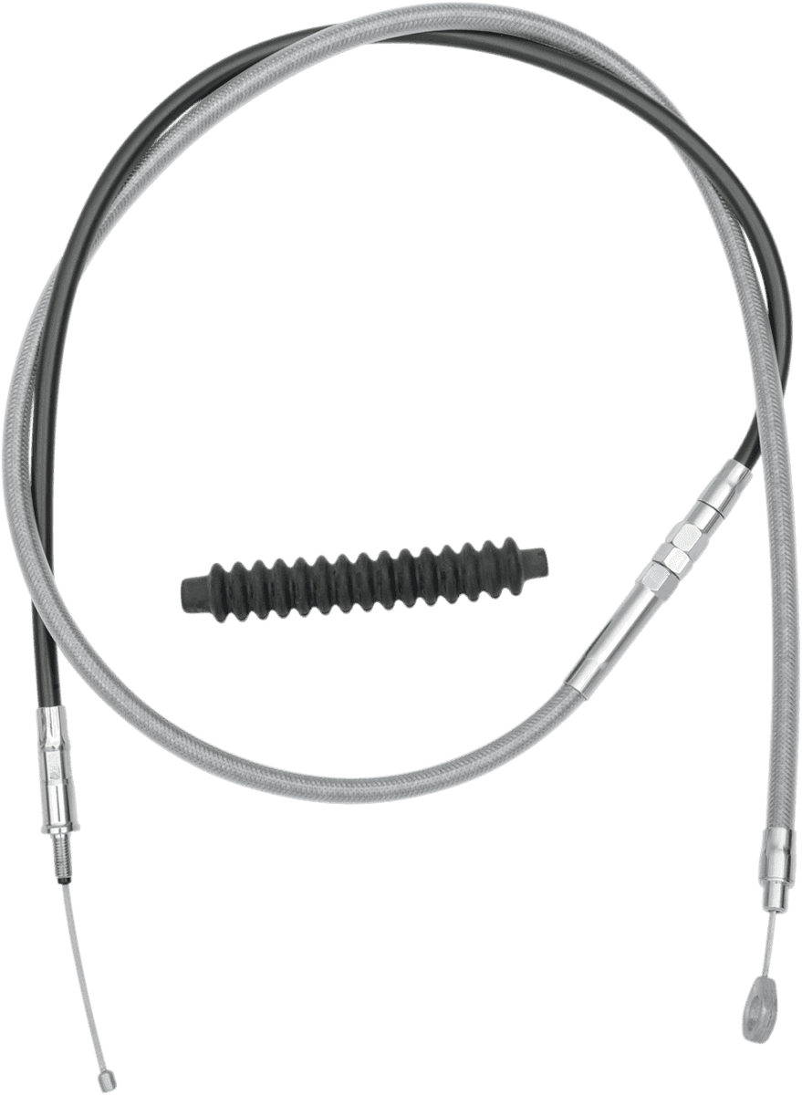 DRAG SPECIALTIES 0652-1491 High-Efficiency Braided Stainless Steel Clutch Cable - 64-15/16"