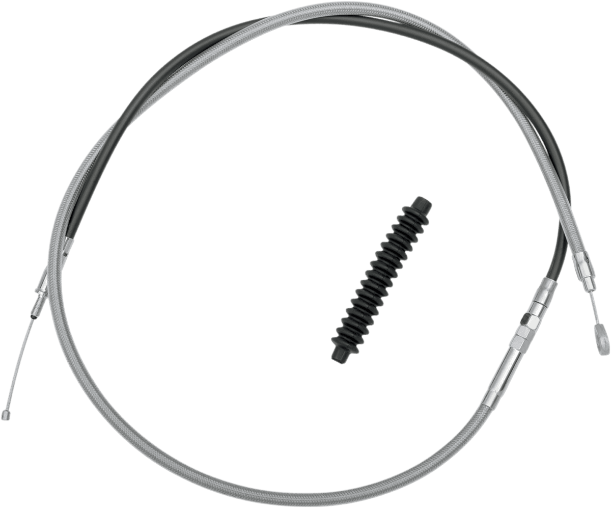 DRAG SPECIALTIES 0652-1493 High-Efficiency Braided Stainless Steel Clutch Cable - 68-15/16"