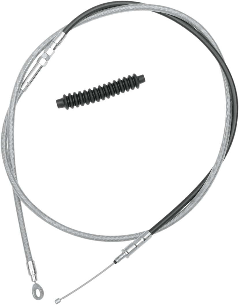 DRAG SPECIALTIES 0652-1530 High-Efficiency Braided Stainless Steel Clutch Cable - 80"