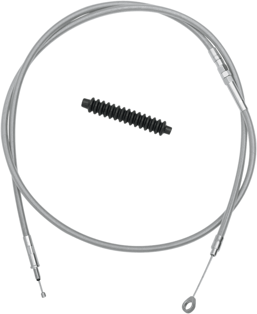 DRAG SPECIALTIES 0652-1562 High-Efficiency Braided Stainless Steel Clutch Cable - 80"