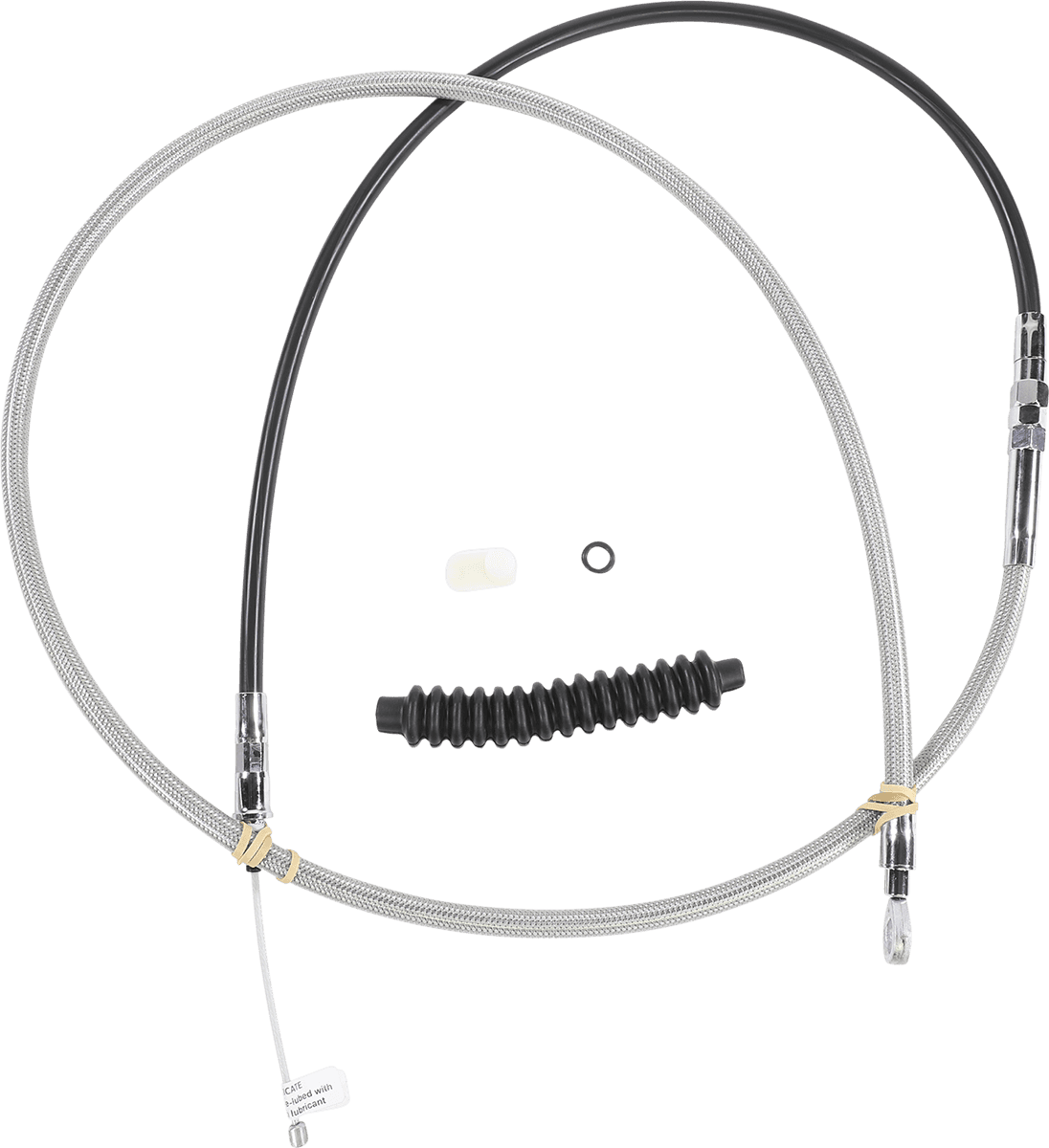 DRAG SPECIALTIES 0652-2373 High-Efficiency Braided Stainless Steel Clutch Cable - 74-11/16"