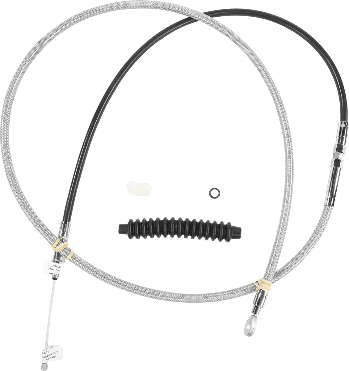 DRAG SPECIALTIES 0652-2374 High-Efficiency Braided Stainless Steel Clutch Cable - 76-11/16"