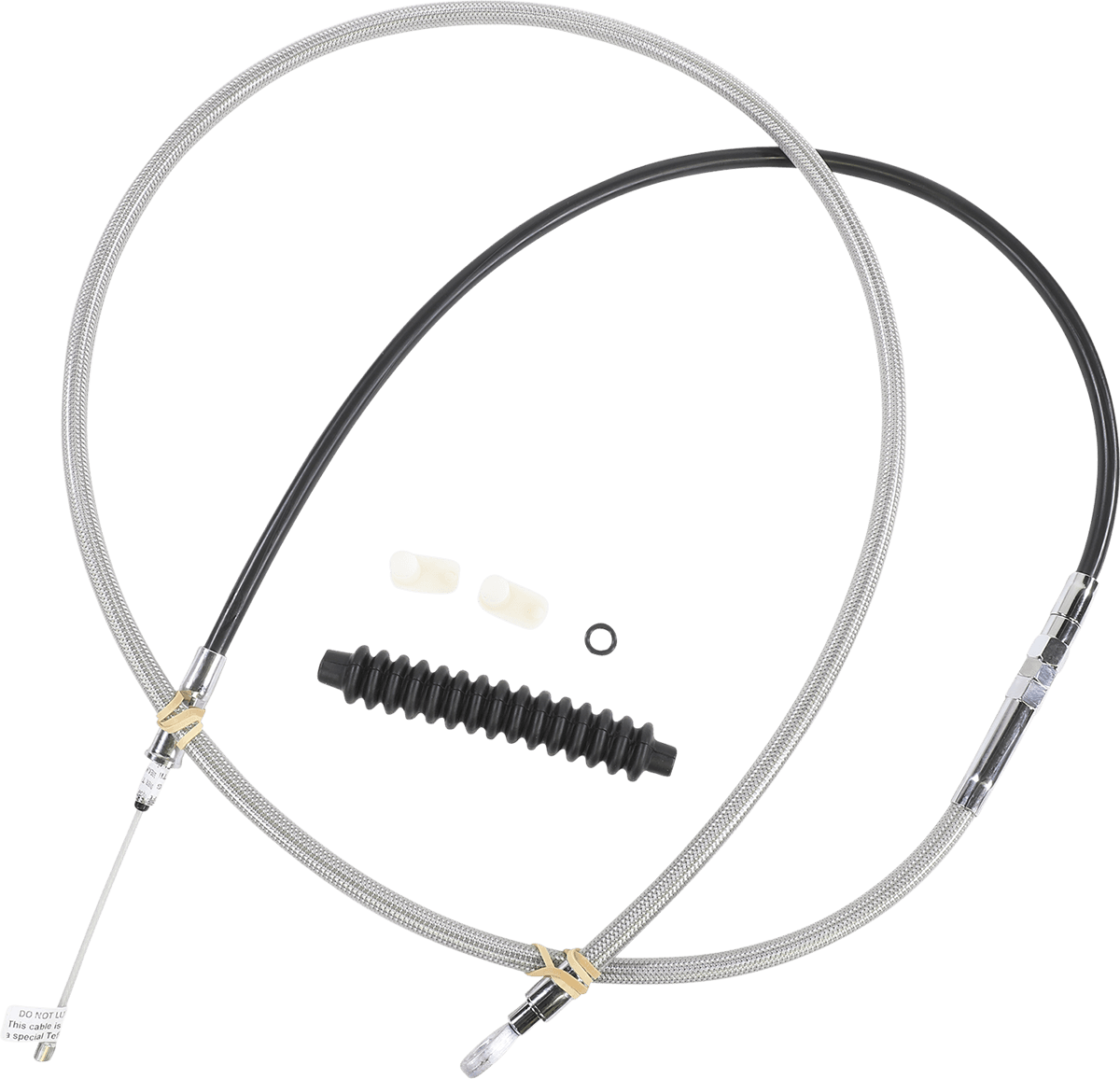 DRAG SPECIALTIES 0652-2375 High-Efficiency Braided Stainless Steel Clutch Cable - 78-11/16"