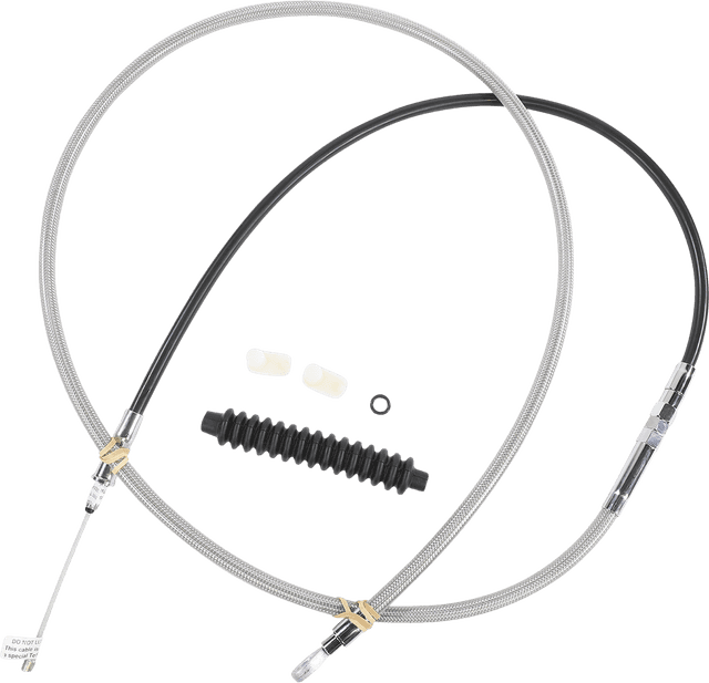 DRAG SPECIALTIES 0652-2375 High-Efficiency Braided Stainless Steel Clutch Cable - 78-11/16"