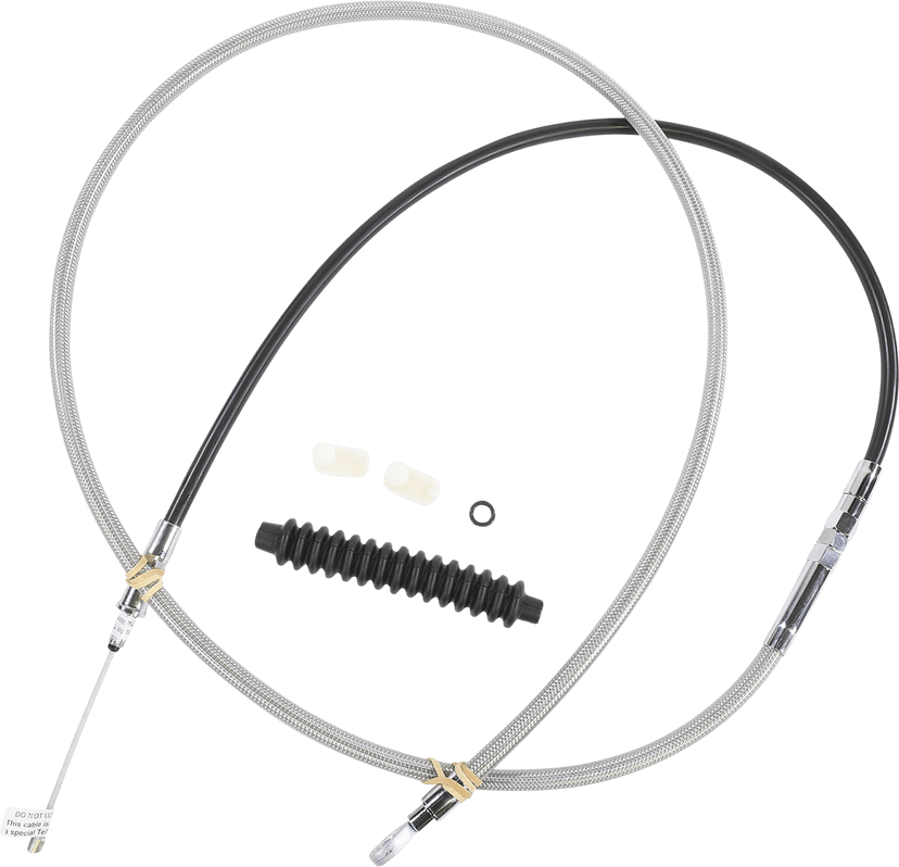DRAG SPECIALTIES 0652-2375 High-Efficiency Braided Stainless Steel Clutch Cable - 78-11/16"