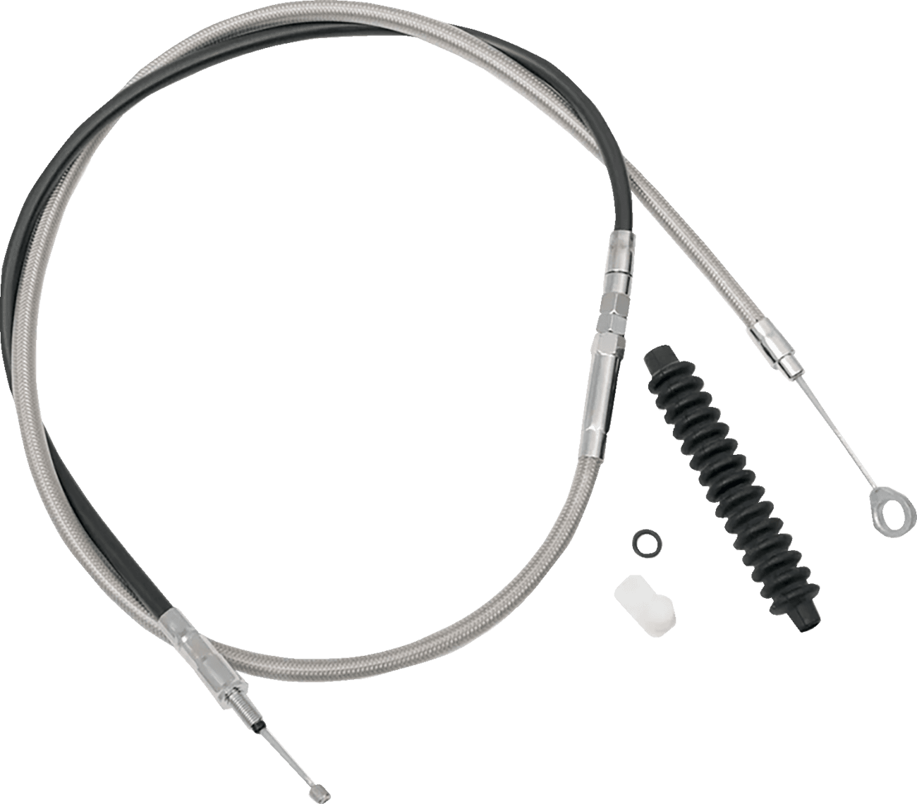 DRAG SPECIALTIES 0652-3218 High-Efficiency Braided Stainless Steel Clutch Cable - Standard Full Length