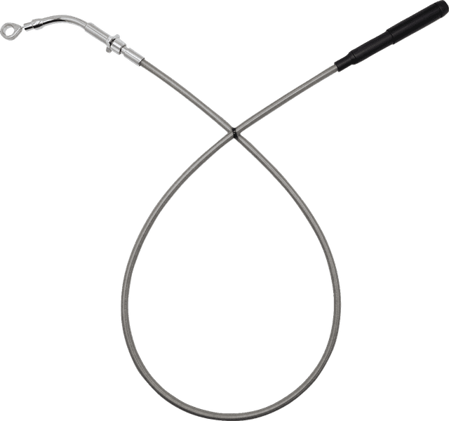 FAT BAGGERS INC. 06523262 EZ Install Upper Clutch Cable - FLH/FLT - +10" - Braided Stainless Steel/Chrome — image 1 of 4