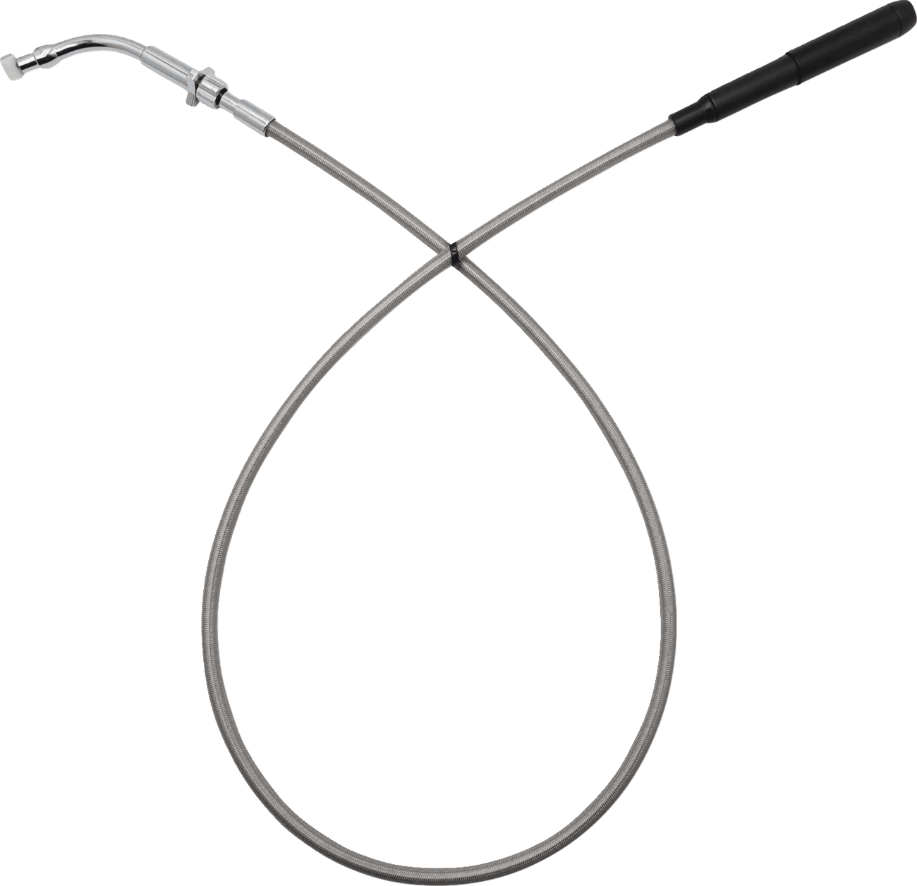 FAT BAGGERS INC. 06523267 EZ Install Upper Clutch Cable - FLHX/FLTR - +8" - Braided Stainless Steel/Chrome