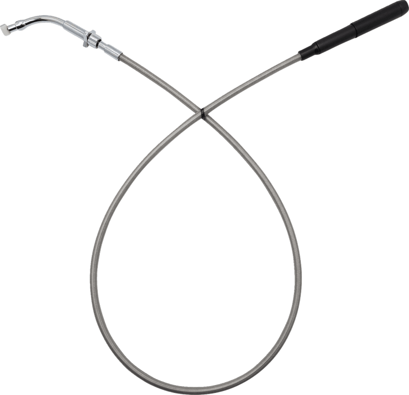 FAT BAGGERS INC. 06523267 EZ Install Upper Clutch Cable - FLHX/FLTR - +8" - Braided Stainless Steel/Chrome — image 1 of 4