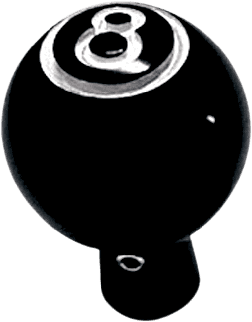JOKER MACHINE 0657-0011 Billet Choke Cable Knob - Eight Ball - Black