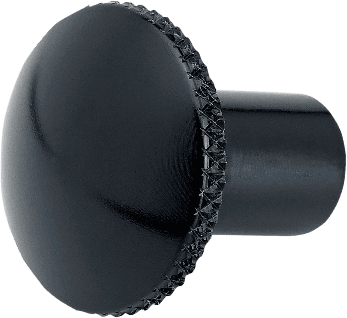 JOKER MACHINE 0657-0028 Billet Choke Cable Knob - Knurled - Black