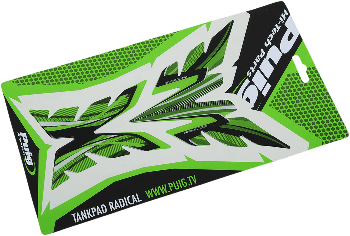 PUIG HI-TECH PARTS 0701-0879 Tank Pad - Radikal - Green