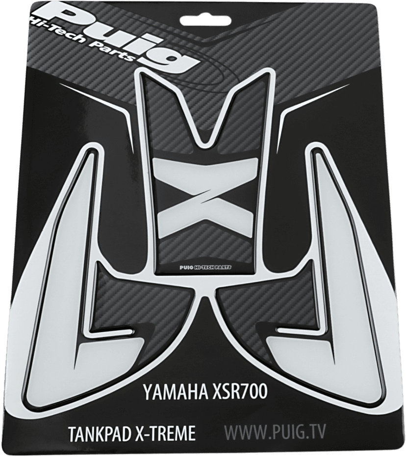 PUIG HI-TECH PARTS 0701-0897 Tank Pad - Carbon - Yamaha
