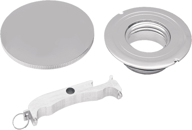 DRAG SPECIALTIES 0703-0200 Gas Cap - Left-Hand - Non-Vented — image 1 of 3