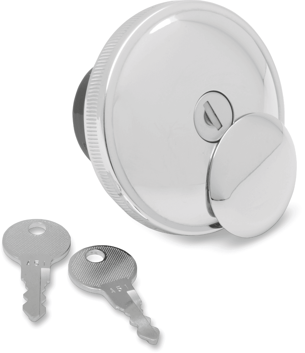 DRAG SPECIALTIES 0703-0228 Screw-In Locking Gas Cap - Vented - Chrome