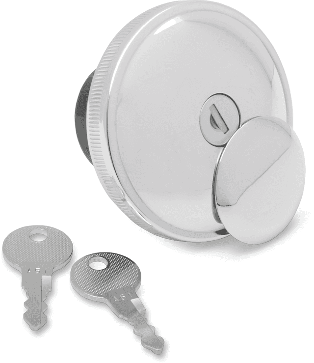 DRAG SPECIALTIES 0703-0228 Screw-In Locking Gas Cap - Vented - Chrome