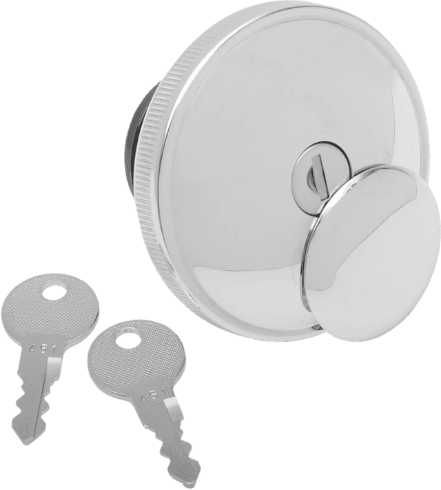 DRAG SPECIALTIES 0703-0231 Screw-In Locking Gas Cap - Non-Vented - Chrome