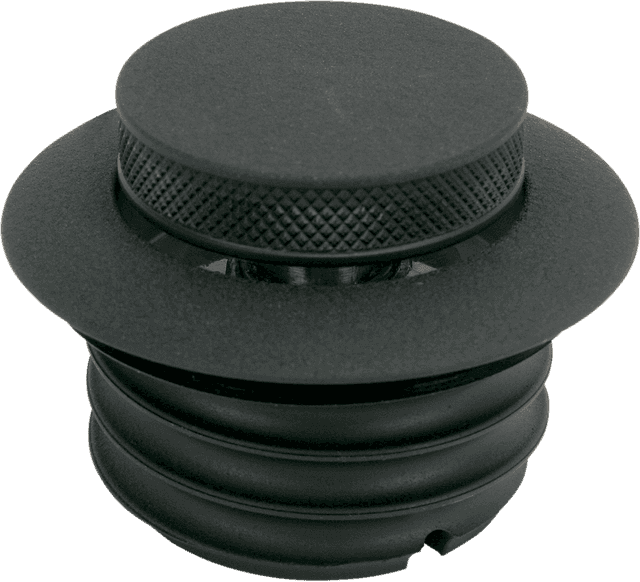 DRAG SPECIALTIES 0703-0327 Gas Cap - Non-Vented Pop-Up - Black Wrinkle — image 2 of 2