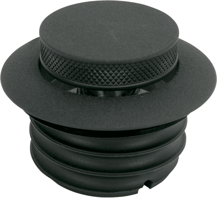 DRAG SPECIALTIES 0703-0327 Gas Cap - Non-Vented Pop-Up - Black Wrinkle — image 2 of 2