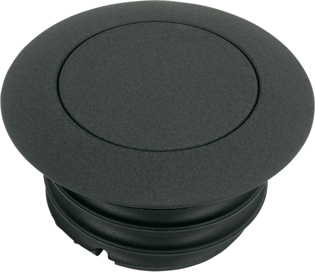 DRAG SPECIALTIES 0703-0327 Gas Cap - Non-Vented Pop-Up - Black Wrinkle