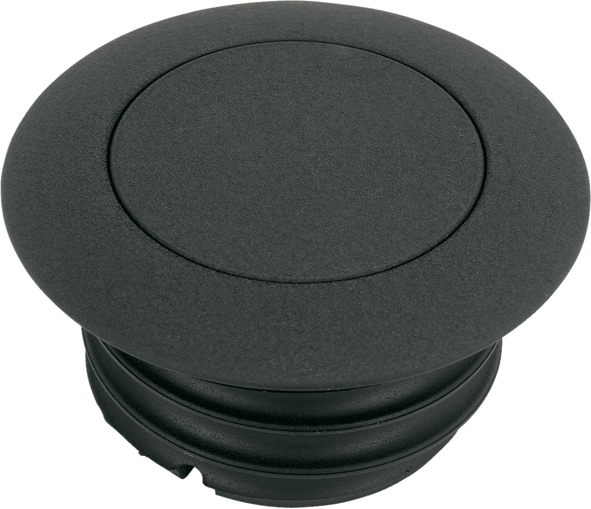DRAG SPECIALTIES 0703-0327 Gas Cap - Non-Vented Pop-Up - Black Wrinkle