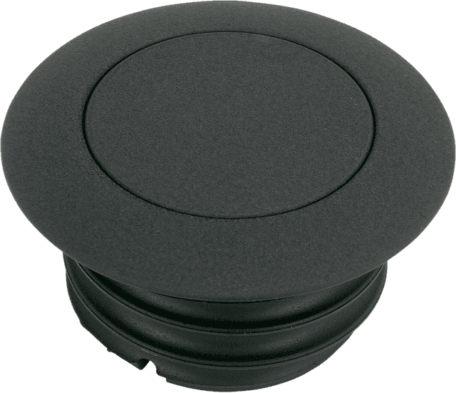 DRAG SPECIALTIES 0703-0327 Gas Cap - Non-Vented Pop-Up - Black Wrinkle — image 1 of 2
