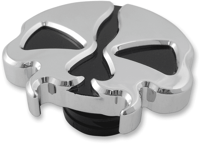 DRAG SPECIALTIES 0703-0787 Gas Cap - Non-Vented - Split Skull - Chrome