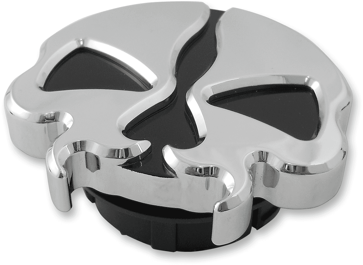 DRAG SPECIALTIES 0703-0789 Gas Cap - Dummy - Split Skull - Chrome