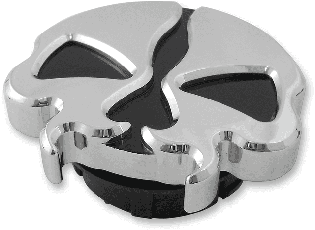 DRAG SPECIALTIES 0703-0789 Gas Cap - Dummy - Split Skull - Chrome