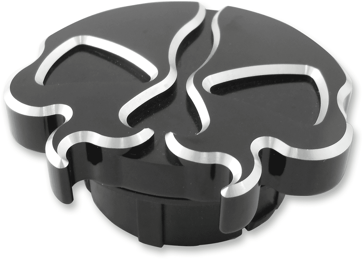 DRAG SPECIALTIES 0703-0790 Gas Cap - Dummy - Split Skull - Black