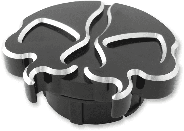 DRAG SPECIALTIES 0703-0790 Gas Cap - Dummy - Split Skull - Black