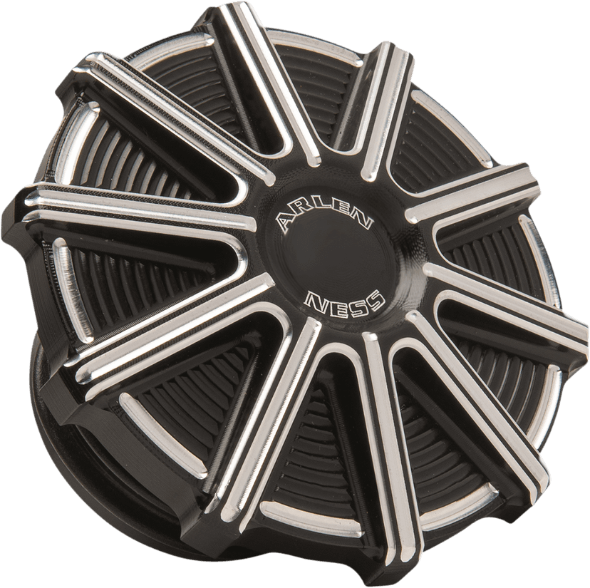 ARLEN NESS 0703-0849 Vented Gas Cap - 10 Gauge - Black Machined Accents