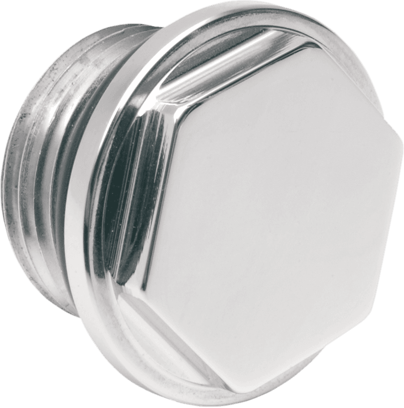 DRAG SPECIALTIES 0705-0054 Fuel Tank Outlet Plug - Chrome