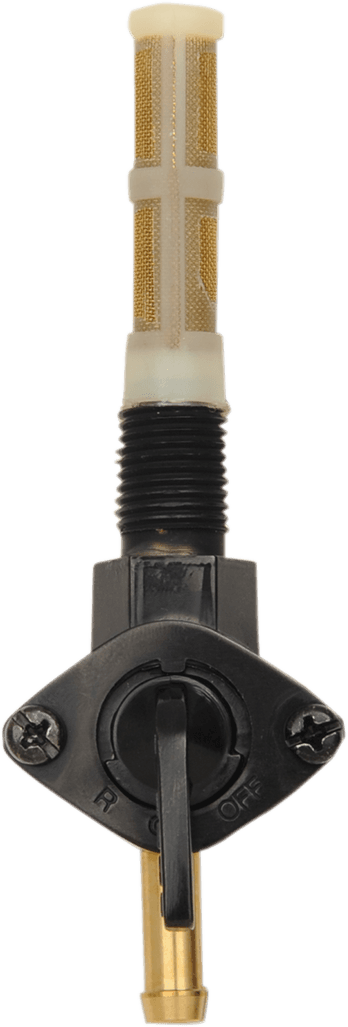 DRAG SPECIALTIES 0705-0304 Fuel Petcock - Downward - Gloss Black - 1/4" NPT