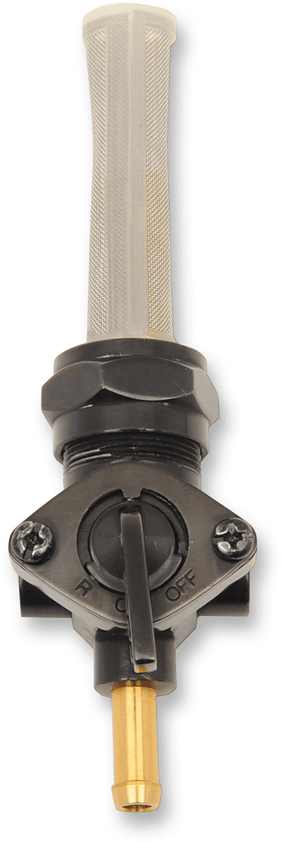 DRAG SPECIALTIES 0705-0306 Fuel Petcock - Downward - Gloss Black - 22 mm