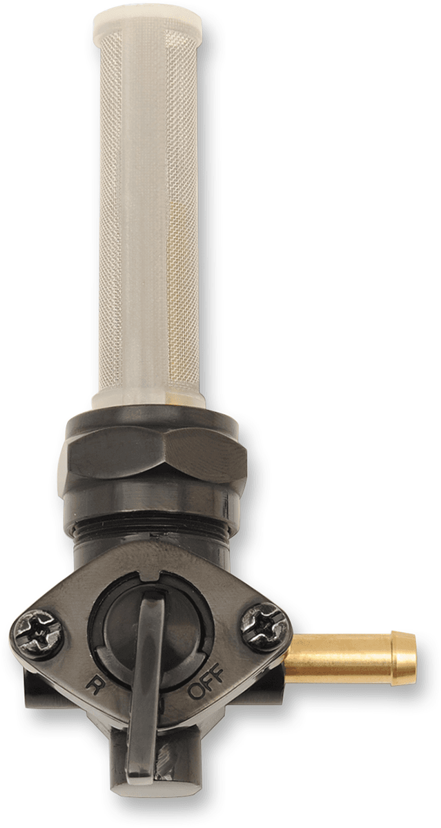 DRAG SPECIALTIES 0705-0308 Fuel Petcock - Rear - Gloss Black - 22 mm