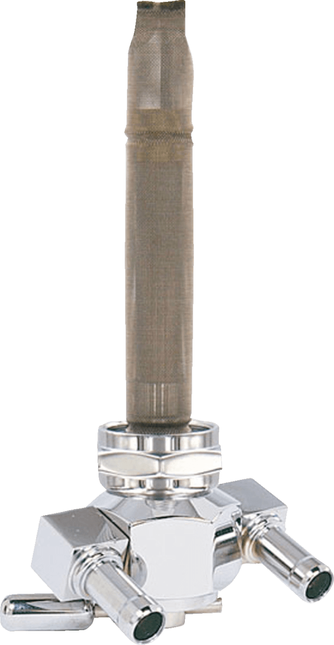 PINGEL 0705-0550 Power Flo™ Fuel Valve - 22 mm - Hex - 90° - Chrome