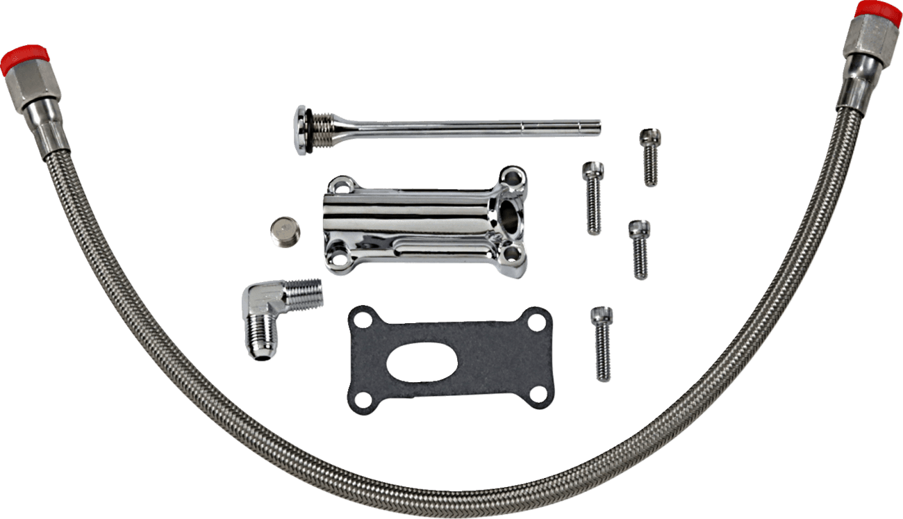 DRAG SPECIALTIES 0710-0255 Engine Oil Spout Kit - Chrome - 02'-06' Touring